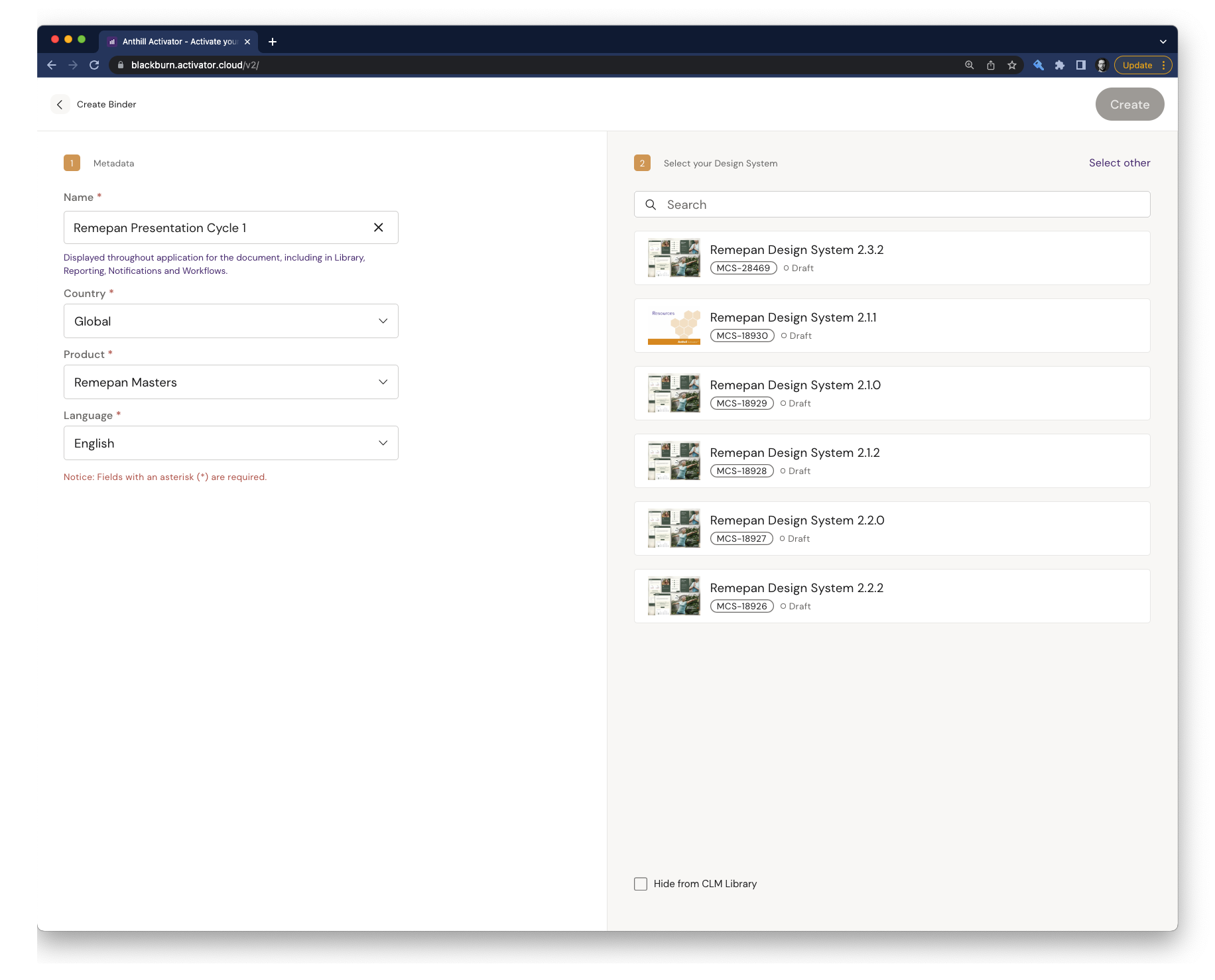 How to create a new Binder